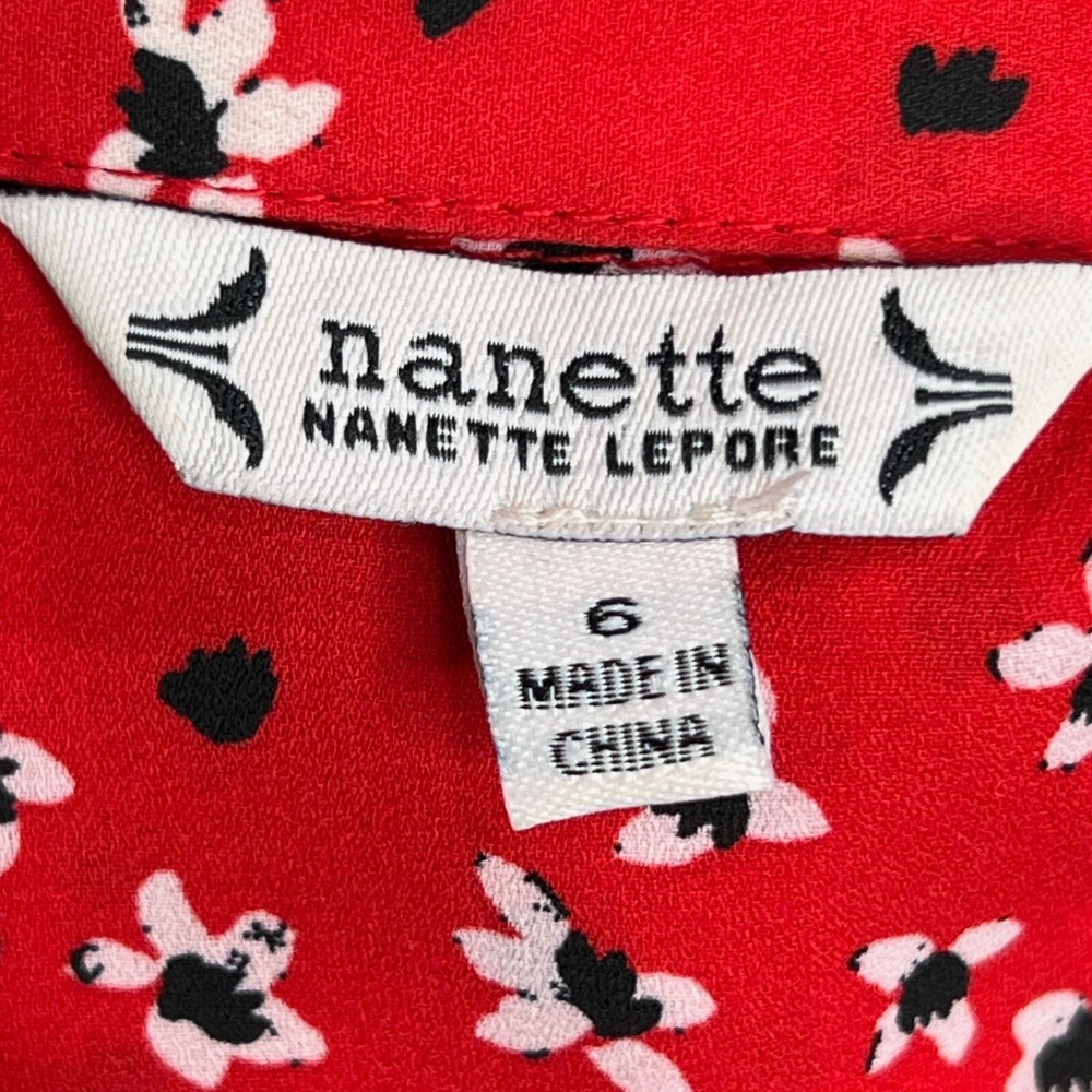 NANETTE LEPORE Collared Pintuck‎ Sleeveless Shirt Dress 6 Summer - Picture 6 of 6